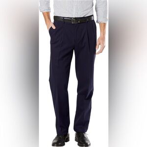 Dockers Signature Navy Pants Mens W42 L30 D3 Classic Fit NWT